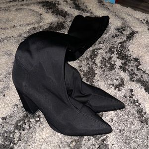 Black high knee boots
